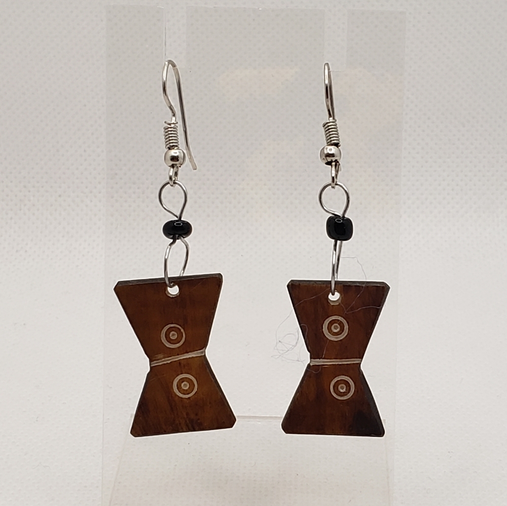 Brown Geometric Earrings